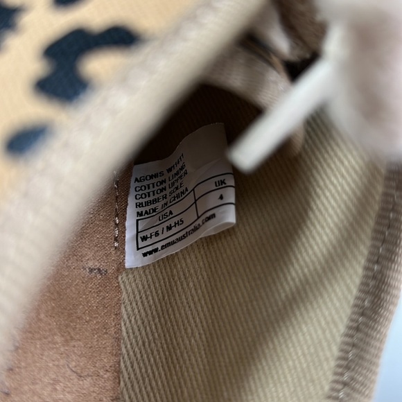 NWOB Emu Australia Agonis Espadrille Sneakers Leopard Beige Canvas Shoes 6 - Picture 8 of 12